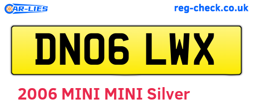DN06LWX are the vehicle registration plates.