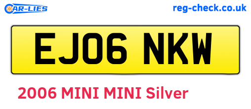 EJ06NKW are the vehicle registration plates.