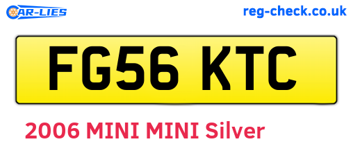 FG56KTC are the vehicle registration plates.