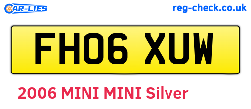 FH06XUW are the vehicle registration plates.