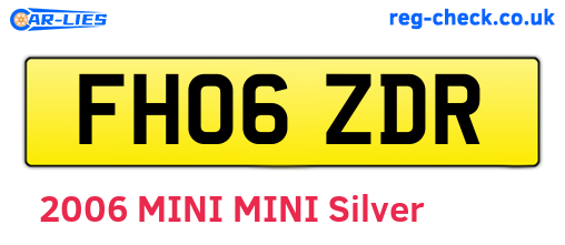 FH06ZDR are the vehicle registration plates.