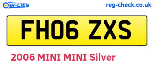 FH06ZXS are the vehicle registration plates.