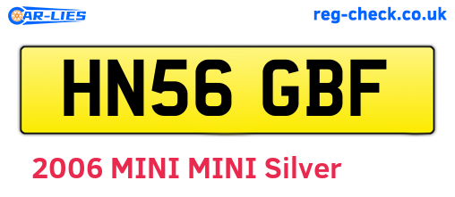HN56GBF are the vehicle registration plates.