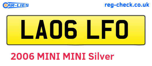 LA06LFO are the vehicle registration plates.