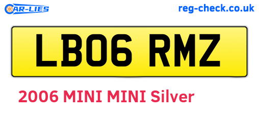 LB06RMZ are the vehicle registration plates.