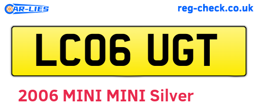 LC06UGT are the vehicle registration plates.