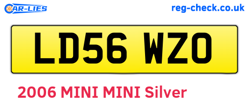 LD56WZO are the vehicle registration plates.