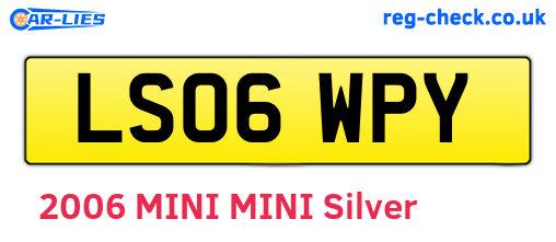 LS06WPY are the vehicle registration plates.
