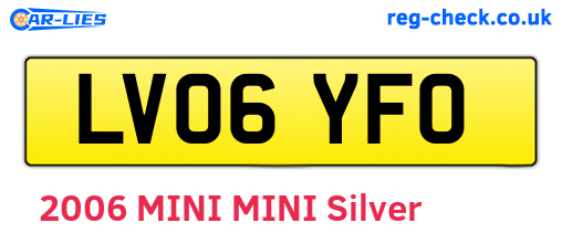 LV06YFO are the vehicle registration plates.