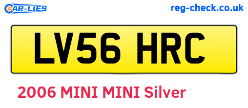 LV56HRC are the vehicle registration plates.