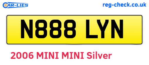 N888LYN are the vehicle registration plates.
