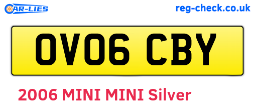 OV06CBY are the vehicle registration plates.
