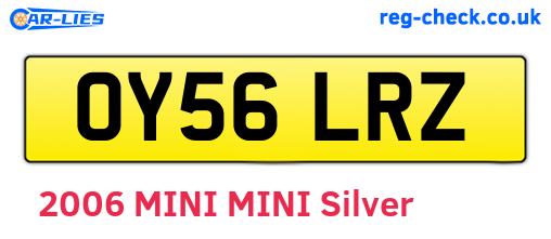 OY56LRZ are the vehicle registration plates.