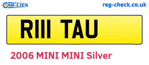 R111TAU are the vehicle registration plates.