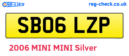 SB06LZP are the vehicle registration plates.