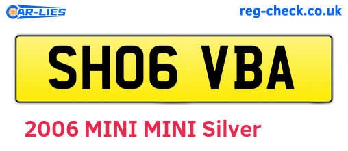 SH06VBA are the vehicle registration plates.