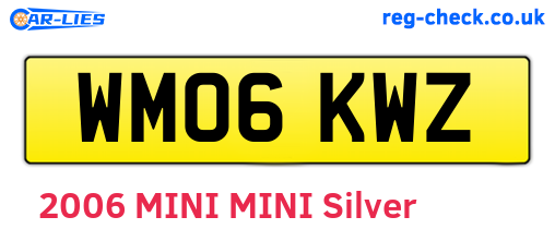 WM06KWZ are the vehicle registration plates.