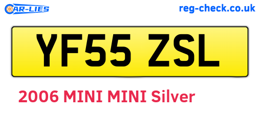 YF55ZSL are the vehicle registration plates.