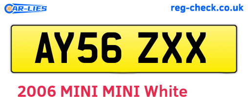 AY56ZXX are the vehicle registration plates.