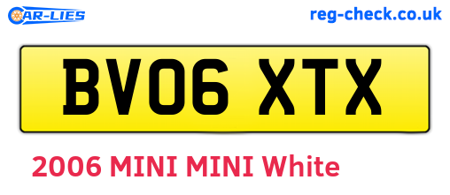 BV06XTX are the vehicle registration plates.