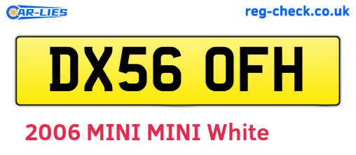DX56OFH are the vehicle registration plates.