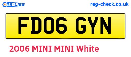FD06GYN are the vehicle registration plates.