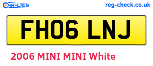 FH06LNJ are the vehicle registration plates.