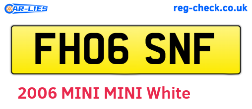FH06SNF are the vehicle registration plates.