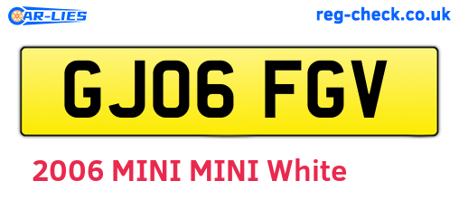 GJ06FGV are the vehicle registration plates.