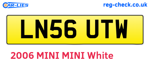 LN56UTW are the vehicle registration plates.