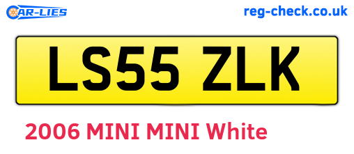 LS55ZLK are the vehicle registration plates.