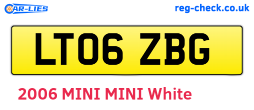 LT06ZBG are the vehicle registration plates.