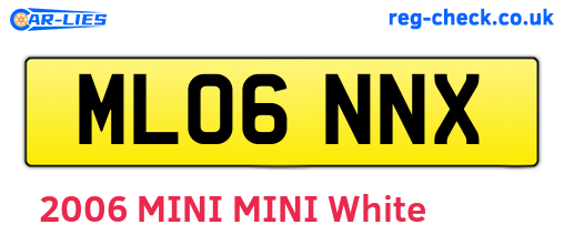 ML06NNX are the vehicle registration plates.