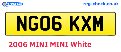 NG06KXM are the vehicle registration plates.