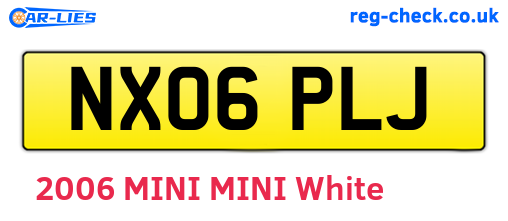 NX06PLJ are the vehicle registration plates.