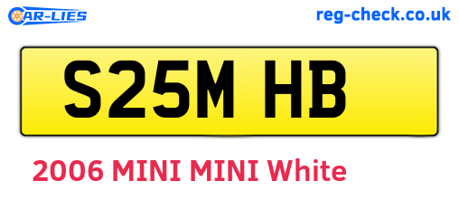 S25MHB are the vehicle registration plates.
