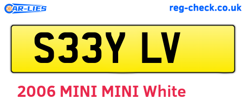 S33YLV are the vehicle registration plates.