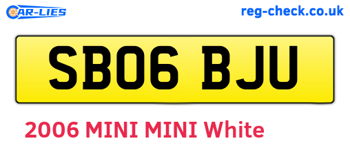 SB06BJU are the vehicle registration plates.