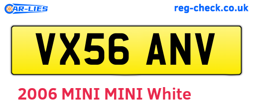 VX56ANV are the vehicle registration plates.