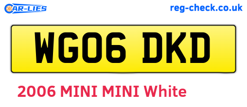 WG06DKD are the vehicle registration plates.