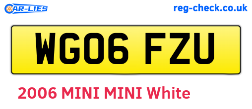 WG06FZU are the vehicle registration plates.