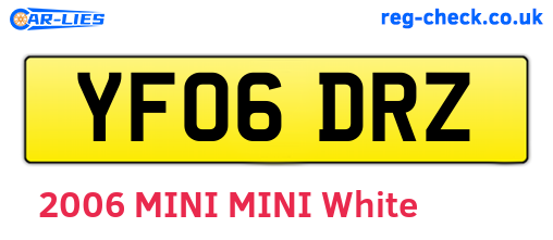 YF06DRZ are the vehicle registration plates.