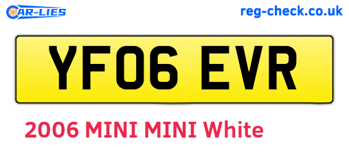 YF06EVR are the vehicle registration plates.