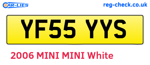 YF55YYS are the vehicle registration plates.