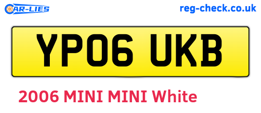 YP06UKB are the vehicle registration plates.