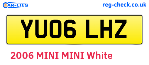 YU06LHZ are the vehicle registration plates.