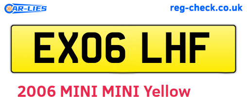 EX06LHF are the vehicle registration plates.