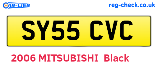 SY55CVC are the vehicle registration plates.