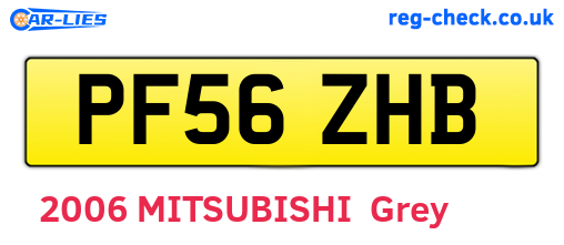 PF56ZHB are the vehicle registration plates.