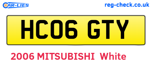 HC06GTY are the vehicle registration plates.